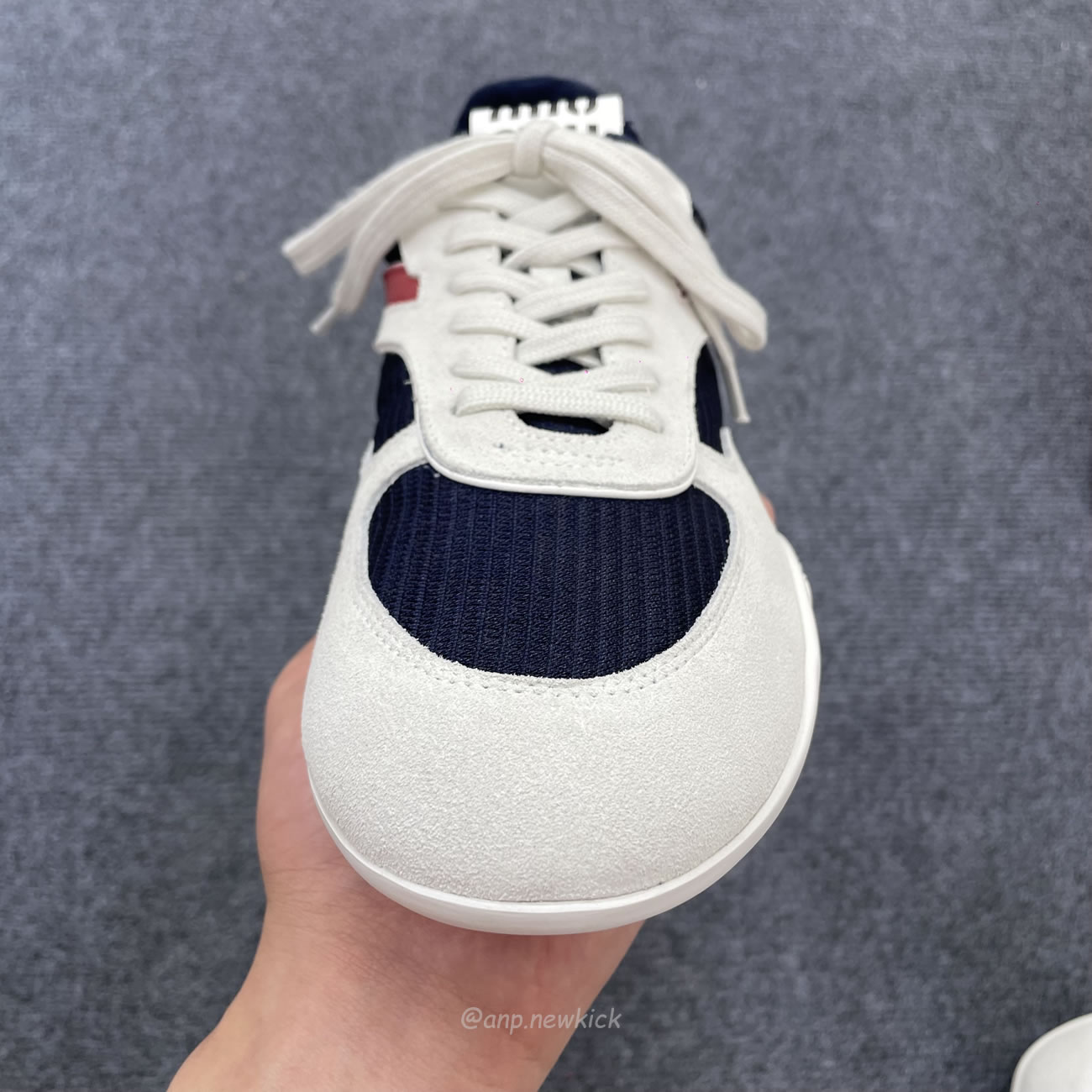 Miu Miu Baltic Blue Amaranth Suede Sneakers (3) - www.newkick.vip